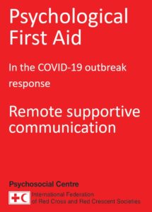 Online Psychological First Aid Training for COVID-19 – additional module: Remote supportive communication