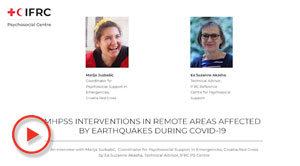 mhpss interventions areas covid earthquakes