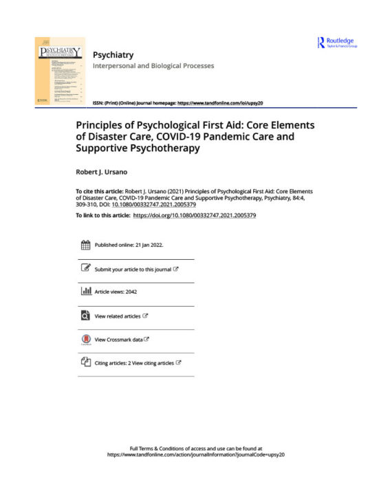 principles-of-psychological-first-aid-core-elements-of-disaster-care-covid-19-pandemic-care-and-supportive-psychotherapy